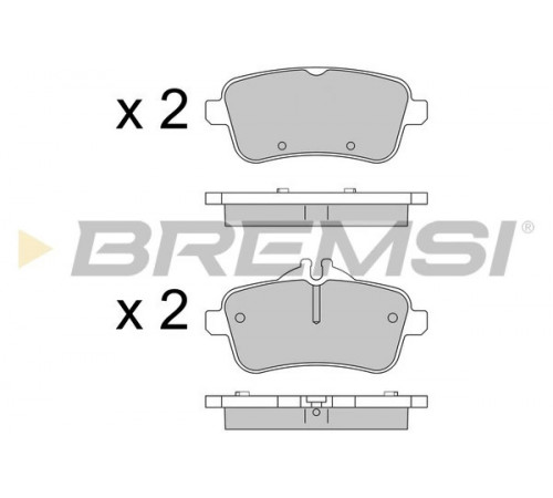 Комплект гальмівних накладок, дискове гальмо BP3538 BREMSI