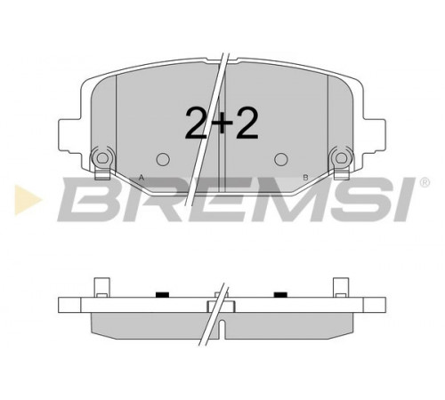 Комплект гальмівних накладок, дискове гальмо BP3544 BREMSI