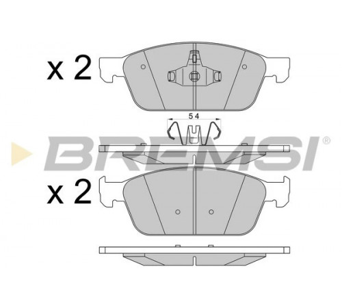 Комплект гальмівних накладок, дискове гальмо BP3546 BREMSI