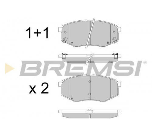 Комплект гальмівних накладок, дискове гальмо BP3547 BREMSI