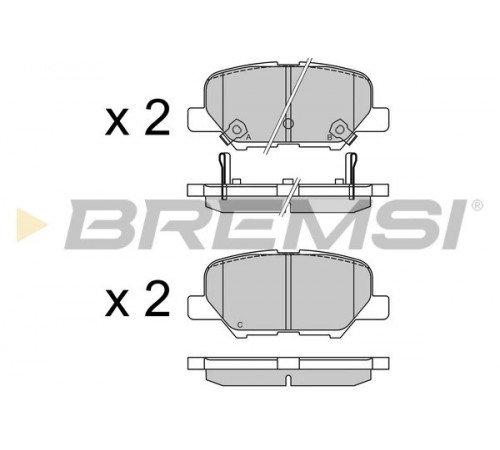 Комплект гальмівних накладок, дискове гальмо BP3555 BREMSI