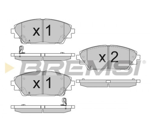 Комплект гальмівних накладок, дискове гальмо BP3556 BREMSI