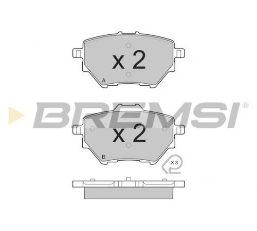 Комплект гальмівних накладок, дискове гальмо BP3561 BREMSI