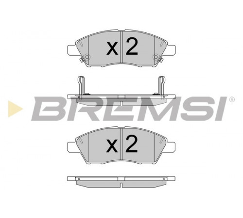 Комплект гальмівних накладок, дискове гальмо BP3589 BREMSI