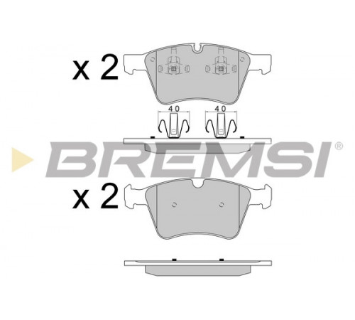 Комплект гальмівних накладок, дискове гальмо BP3590 BREMSI