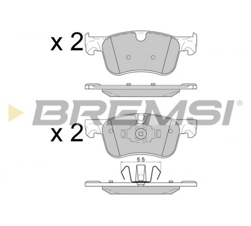 Комплект гальмівних накладок, дискове гальмо BP3597 BREMSI