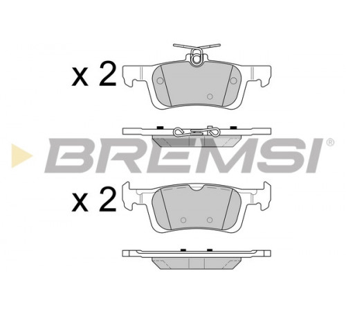 Комплект гальмівних накладок, дискове гальмо BP3602 BREMSI