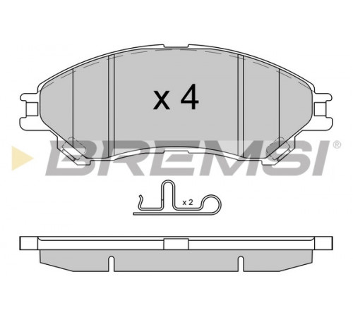 Комплект гальмівних накладок, дискове гальмо BP3603 BREMSI