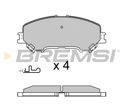 Комплект гальмівних накладок, дискове гальмо BP3629 BREMSI