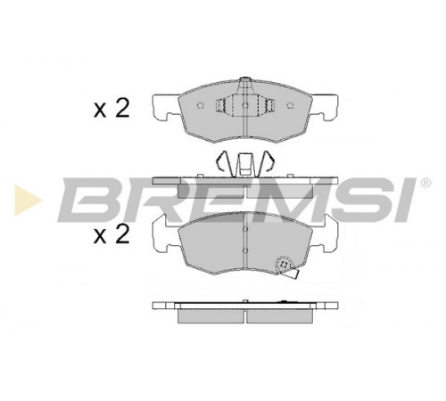 Комплект гальмівних накладок, дискове гальмо BP3646 BREMSI