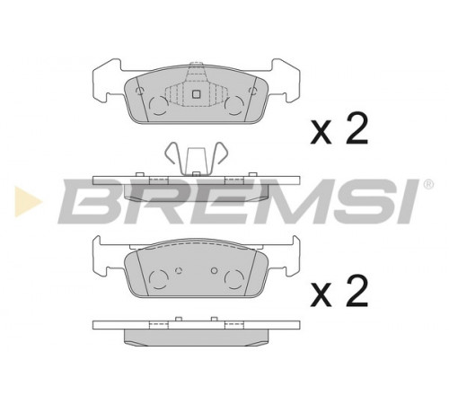 Комплект гальмівних накладок, дискове гальмо BP3647 BREMSI