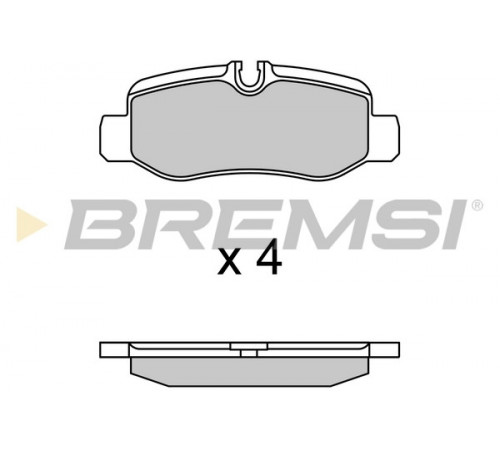 Комплект гальмівних накладок, дискове гальмо BP3734 BREMSI