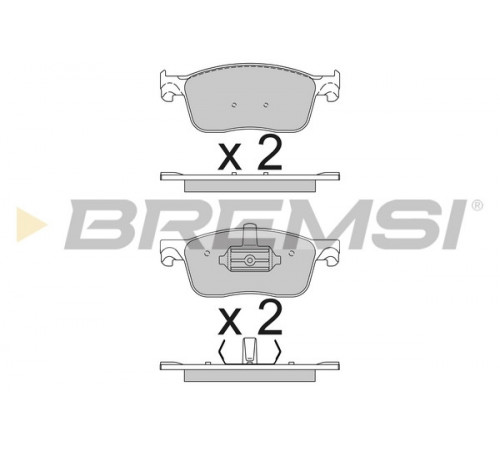 Комплект гальмівних накладок, дискове гальмо BP3789 BREMSI