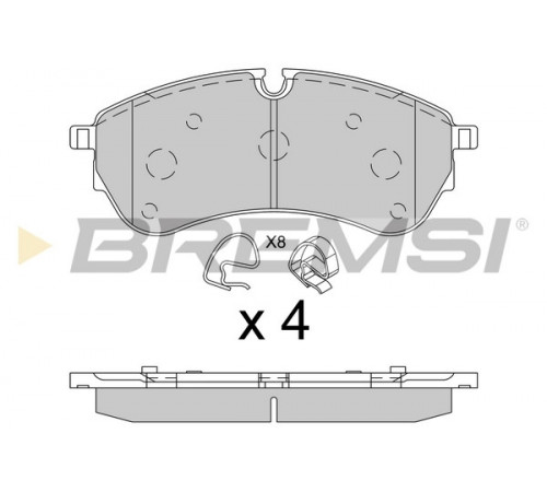 Комплект гальмівних накладок, дискове гальмо BP3846 BREMSI