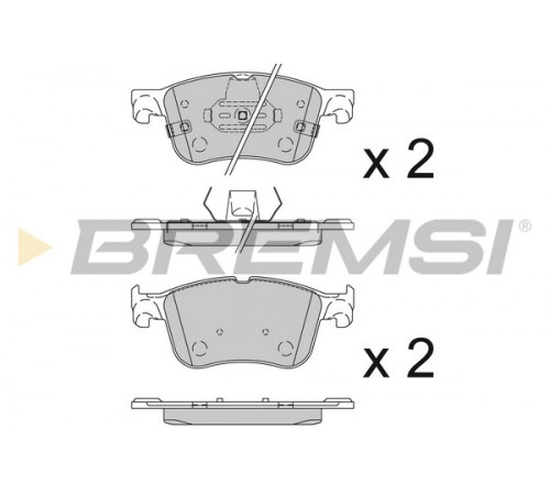 Комплект гальмівних накладок, дискове гальмо BP3847 BREMSI
