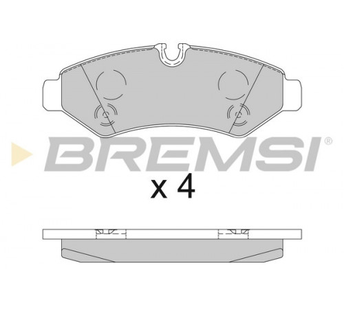 Комплект гальмівних накладок, дискове гальмо BP3848 BREMSI