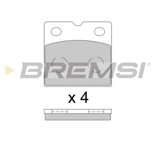 Комплект гальмівних накладок, дискове стоянкове гальмо BP3851 BREMSI