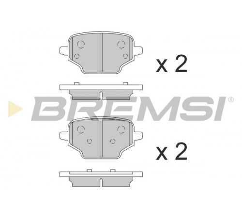Комплект гальмівних накладок, дискове гальмо BP3863 BREMSI
