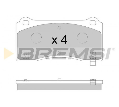 Комплект гальмівних накладок, дискове гальмо BP3900 BREMSI