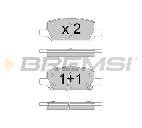 Комплект гальмівних накладок, дискове гальмо BP3913 BREMSI