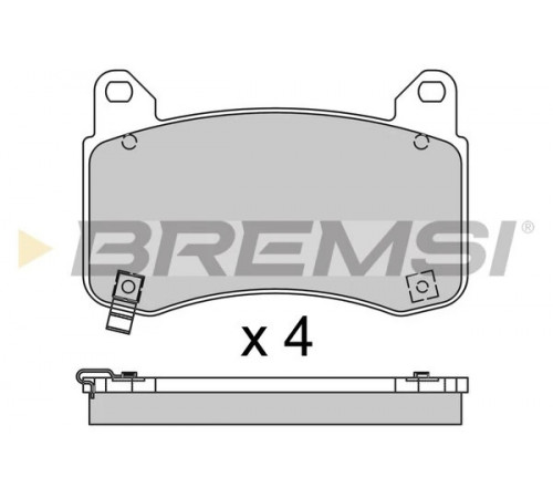 Комплект гальмівних накладок, дискове гальмо BP3951 BREMSI