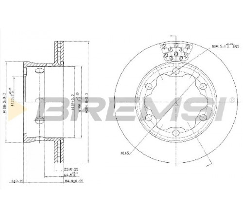 Гальмівний диск CD5191V BREMSI