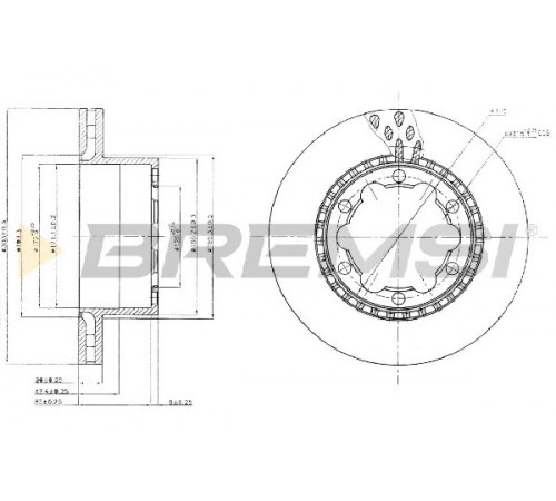Гальмівний диск CD5312V BREMSI