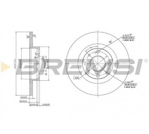 Гальмівний диск CD6141S BREMSI