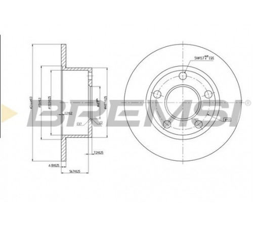 Гальмівний диск CD6321S BREMSI