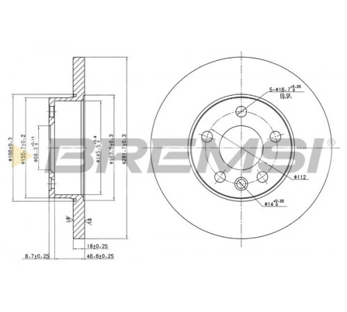 Гальмівний диск CD7011S BREMSI