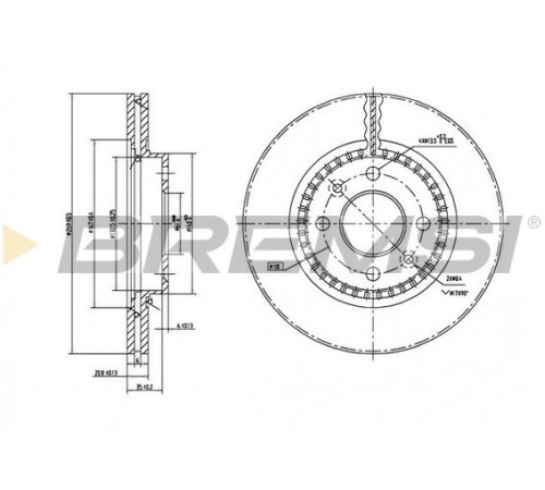 Гальмівний диск CD7096V BREMSI