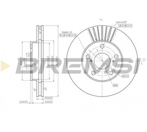 Гальмівний диск CD7216V BREMSI