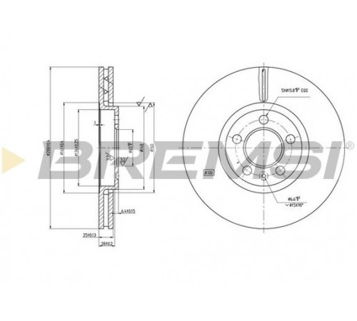 Гальмівний диск CD7221V BREMSI