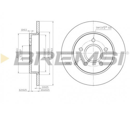 Гальмівний диск CD7226S BREMSI