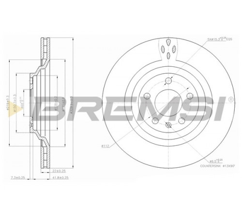 Гальмівний диск CD7240V BREMSI