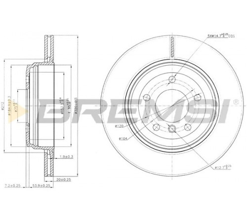 Гальмівний диск CD7260V BREMSI