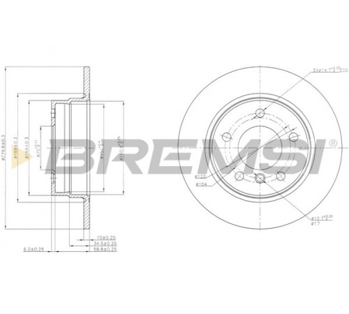 Гальмівний диск CD7303S BREMSI