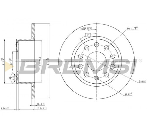 Гальмівний диск CD7334S BREMSI