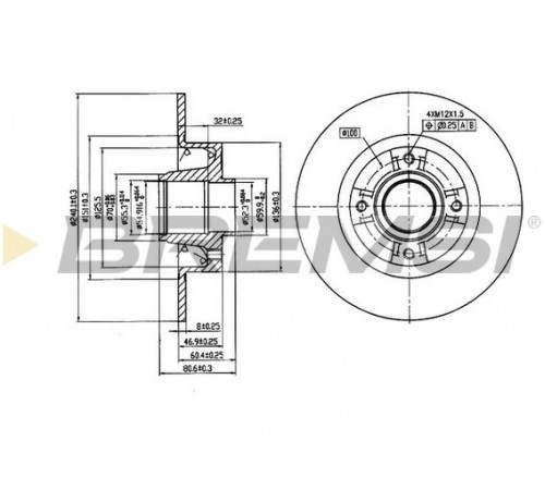 Гальмівний диск CD7369S BREMSI