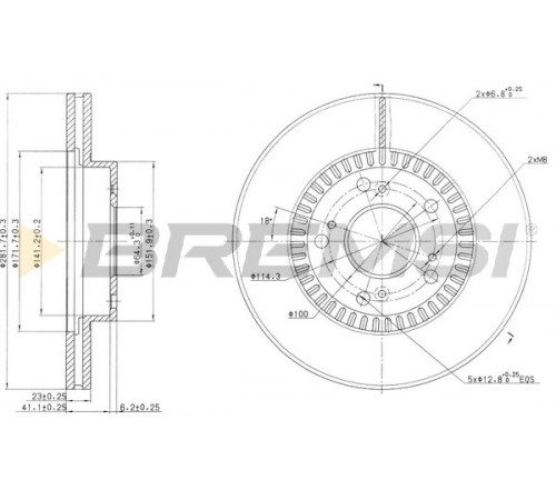 Гальмівний диск CD7496V BREMSI