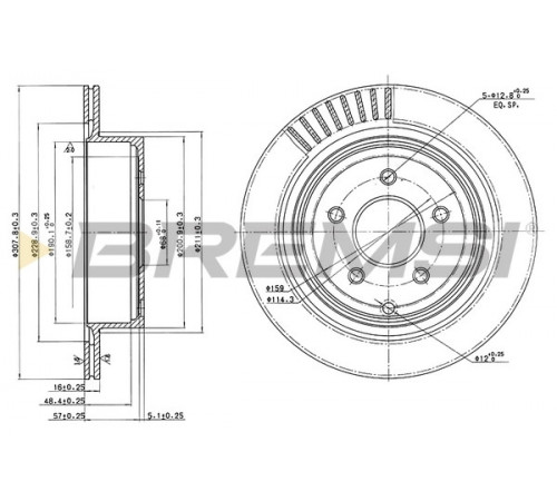 Гальмівний диск CD7506S BREMSI