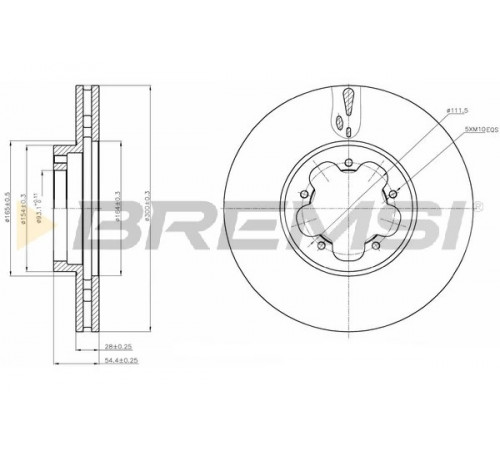 Гальмівний диск CD7555V BREMSI