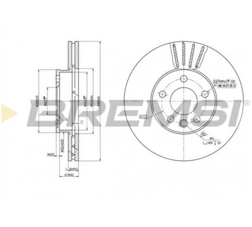 Гальмівний диск CD7559V BREMSI