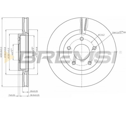Гальмівний диск CD7589V BREMSI