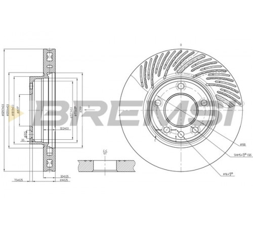 Гальмівний диск CD7591VRD BREMSI