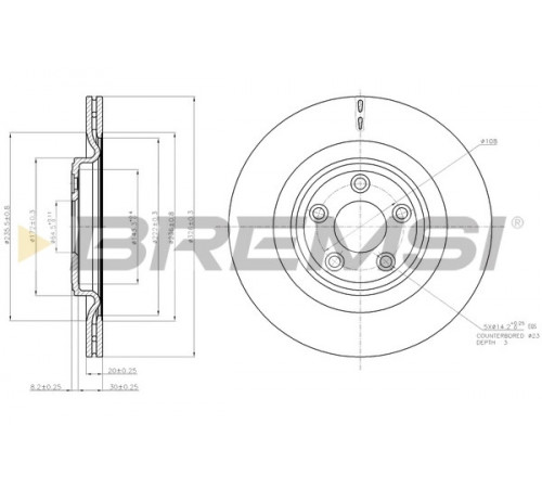Гальмівний диск CD7703V BREMSI