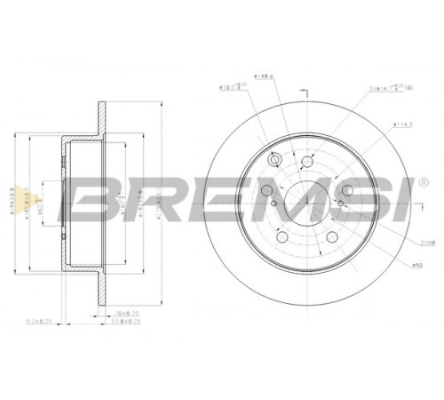Гальмівний диск CD7704S BREMSI