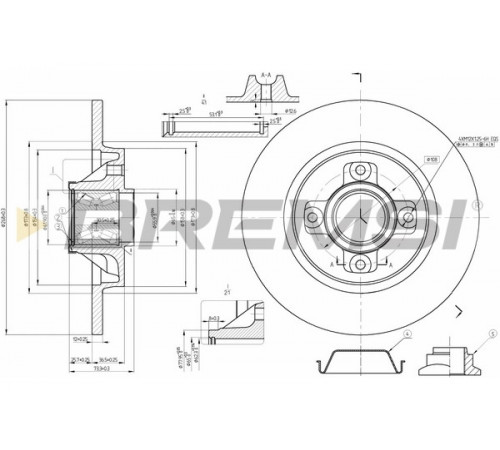 Гальмівний диск CD7735S BREMSI