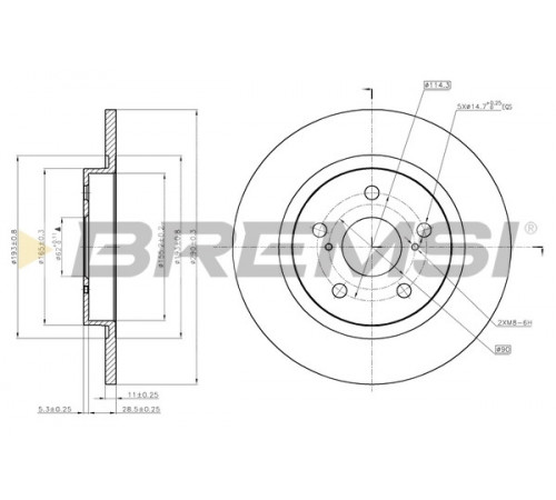 Гальмівний диск CD7755S BREMSI
