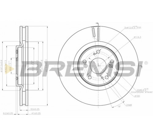 Гальмівний диск CD7777V BREMSI